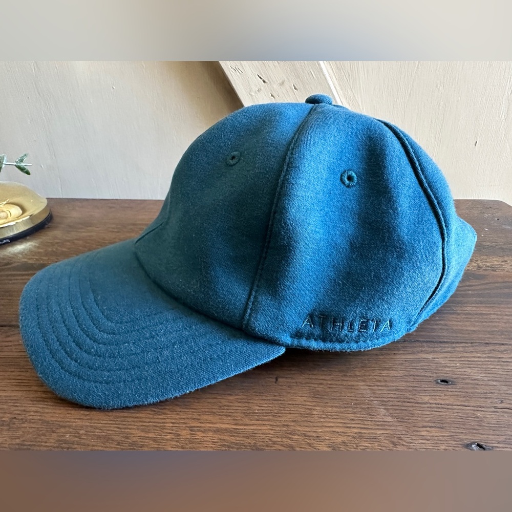 Athleta Teal Blue Adjustable Baseball Cap Athletic Hat One Size